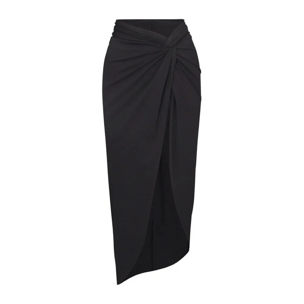 SKIMS Swim Sarong Skirt Onyx Black Cover Up Beach Resortcore Vacation Pool XL
